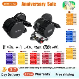 Bafang BBSHD 1000W 52V 48V 68mm 100mm 120mm Mid Drive Motor Electric Bike Conversion Kit 1000W Bicycle Motor Brushless Ebike Kit