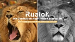 Night Vision Binoculars 4K Infrared 5000mAH Rechargeable 8X Digital Zoom 600 Meters Darkness Goggles 5000mAh Rechargeable, 64GB Card Included for Wildlife Observation & Surveillance