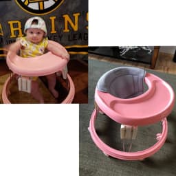Baby Walker, Foldable Multi-Function Anti-Rollover Walker with Brake Design, 5 Level Height Adjustable, Baby Walkers