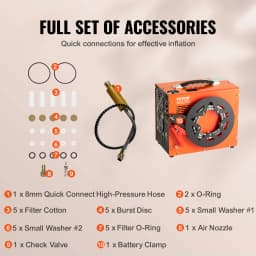SucceBuy PCP Air Compressor 4500PSI/30Mpa Portable PCP Pump Compressor Water-Free Air Rifle Paintball Scuba Tank Compressor