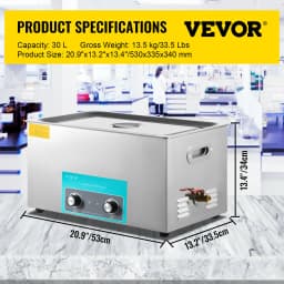 SucceBuy 3L 6L 10L 15L 22L 30L Electric Ultrasonic Cleaner Portable Washing Machine Lave-Dishes Ultrasound Home Office Appliance
