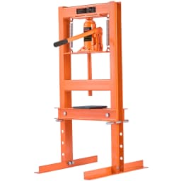 SucceBuy 6/12 Ton Hydraulic H-Frame Garage Floor Adjustable Shop Press with Plates 6/12T Orange for Garage or Professional Shop