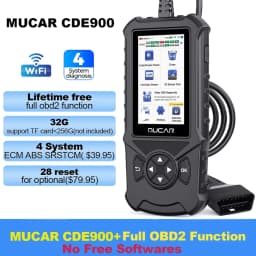 MUCAR CDE900 OBD2 Diagnostic Tool 32GB Scanner Brake Airbag Transmission Engine Diagnosis Code Reader