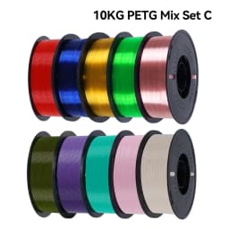 KINGROON 10KG PLA Filament PETG 3D Filament 1.75mm For 3D Printer Filament 10 Rolls/Set Mixed Colors and Materials FDM Printing Fast Ship