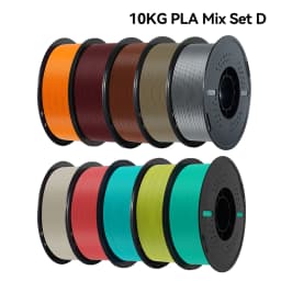 KINGROON 10KG PLA Filament PETG 3D Filament 1.75mm For 3D Printer Filament 10 Rolls/Set Mixed Colors and Materials FDM Printing Fast Ship