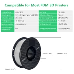 KINGROON 10KG PLA Filament PETG 3D Filament 1.75mm For 3D Printer Filament 10 Rolls/Set Mixed Colors and Materials FDM Printing Fast Ship