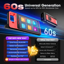 Autel MaxiIM KM100 KM100X Key Fob Programming Immobilizer Tool,60s Key Generation,OBD IMMO Key Learning,Chip Read/ Edit/ Clone