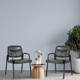 JHK Pu Leather Office Waiting Room Guest Chair Metal Frame Sponge Cushion Conference Room Lobby Table Chairs For Furniture
