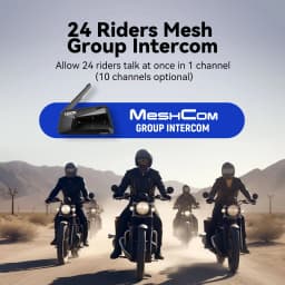 LEXIN-MeshCom Motorcycle MESH&Bluetooth Headset Intercom ,With Mesh Communication System, Parallel Audio- Intercom,24 Riders