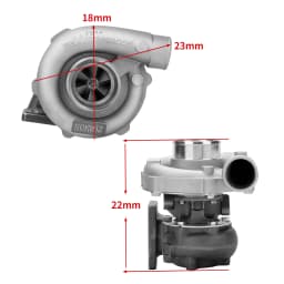 T3 T4 T04E .57 A/R Universal 5 Bolts Turbo Turbocharger for 1.5L to 2.5L 400HP T3 Flange