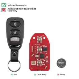 5Pieces Xhorse XKHY21EN Wire Universal Remote Key for Hyundai 3+1 Buttons English Version Working With Xhorse VVDI Key Tool