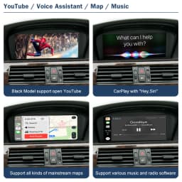 Road Top Wireless CarPlay Android Auto for BMW 3 Series E90 E91 E92 E93 And 5 Series E60 E61 2008-2013 with Mirror Link Function