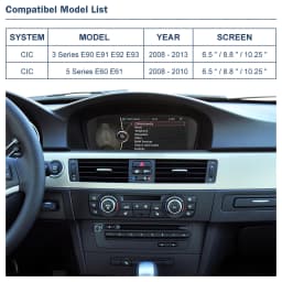 Road Top Wireless CarPlay Android Auto for BMW 3 Series E90 E91 E92 E93 And 5 Series E60 E61 2008-2013 with Mirror Link Function