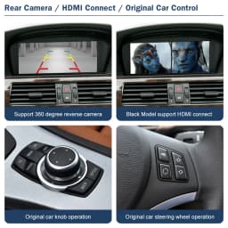 Road Top Wireless CarPlay Android Auto for BMW 3 Series E90 E91 E92 E93 And 5 Series E60 E61 2008-2013 with Mirror Link Function