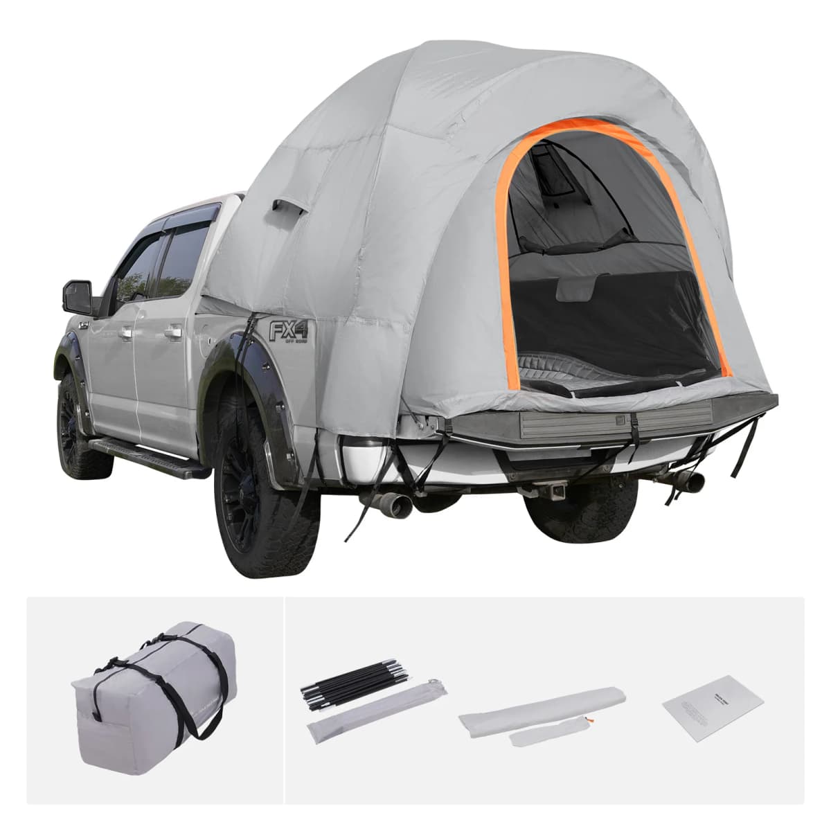 SucceBuy SUV Camping Tent, 8'-8' SUV Tent Attachment for Camping with Rain Layer and Carry Bag, PU2000mm Double Layer Truck Tent