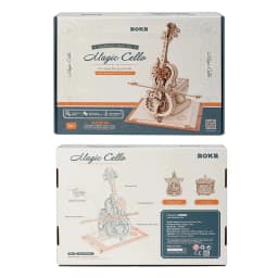 Robotime 3D Wooden Puzzle ROKR Funny Magic Cello Mechanical Music Instrument Creative Toys for Child AMK63