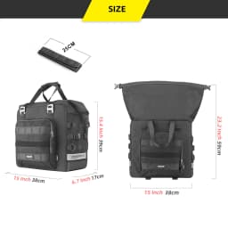 Rhinowalk Motorcycle Saddle Bag Waterproof 25L-32L Expandable Side Pannier Bag Quick Release 3D Cube Motorbike Storage Bag 1PC
