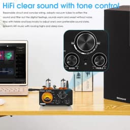 Nobsound HiFi Bluetooth 5.0 Vacuum Tube Amplifier USB DAC Stereo Receiver COAX/OPT Home Audio Digital Amp w/VU Meter 100W+100W