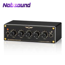 Nobsound EQ5 2.0 Channel Mni 5-Band Analog EQ Preamp Audio Equalizer Home/Car Audio Processor Stereo Pre-amplifier