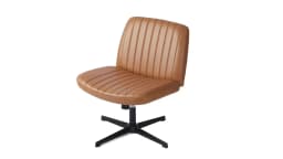 JHK Cross Legged Office Living Room Rocking Gaming Chair Armless Wide Desk Adjustable Swivel Fabric Task Vanity Home Office