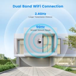 Ctronics Real 4K 8MP Surveillance Camera WiFi 5G Outdoor 360 16X 5X Optical Zoom Security Camera UHD Night Vision Auto Tracking