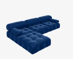 Sdorens Sectional Sofa Living Room Sofas L-Shaped Velvet Couch with Reversible Ottoman Convertible Modern Design Couch Sofa