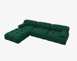 Sdorens Sectional Sofa Living Room Sofas L-Shaped Velvet Couch with Reversible Ottoman Convertible Modern Design Couch Sofa