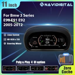 Navigital 11''inch Lcd Dashboard For BMW 3 Series E90 E91 E92 2005-2012 Years Support Carplay Panel Virtuele Cockpit Speedometer