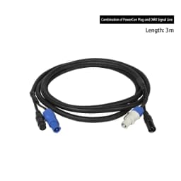 SHEHDS Powercon Plug And DMX Signal Line Connection 2/3 Meters Hand in Hand Cables Lighting Accessories For Stage DJ Disco