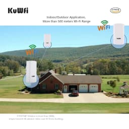 KuWfi 300Mbps Outdoor CPE Bridge 2.4Ghz Wireless WiFi Router AP Repeater Bridge Wi-fi Signal Extender PTP Up to 1KM with 24V POE