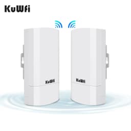 KuWfi 300Mbps Outdoor CPE Bridge 2.4Ghz Wireless WiFi Router AP Repeater Bridge Wi-fi Signal Extender PTP Up to 1KM with 24V POE