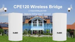 KuWfi 300Mbps Outdoor CPE Bridge 2.4Ghz Wireless WiFi Router AP Repeater Bridge Wi-fi Signal Extender PTP Up to 1KM with 24V POE
