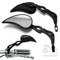 M8 Motorcycle Teardrop Custom Rearview Side Mirrors for Harley Touring Sportster Road King Cruiser Choppers Rear View Mirrors