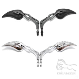 M8 Motorcycle Teardrop Custom Rearview Side Mirrors for Harley Touring Sportster Road King Cruiser Choppers Rear View Mirrors