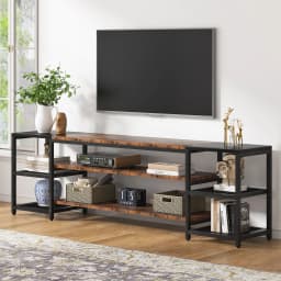 Tribesigns 78 Inch TV Stand for TVs up to 85 Inch, Media Entertainment Center Console Table, 3-Tier TV Console Table