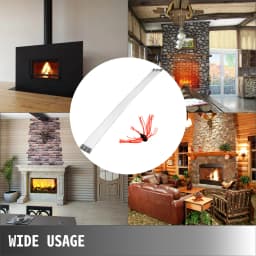 SucceBuy Chimney Sweep Kit 39in Nylon Chimney Rods and Brush Head Electric Drill Drive Sweeping Cleaning Tool for Fireplace