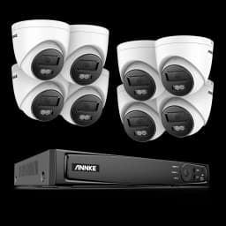 Annke H.265+ 4K Smart Dual Light POE Camera System 4MM Lens Human Vehicle Detection IP67 Security Protection Video Surveillance
