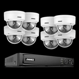 Annke H.265+ 4K Smart Dual Light POE Camera System 4MM Lens Human Vehicle Detection IP67 Security Protection Video Surveillance