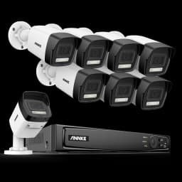 Annke H.265+ 4K Smart Dual Light POE Camera System 4MM Lens Human Vehicle Detection IP67 Security Protection Video Surveillance