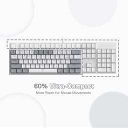 Redragon K617 Fizz 60% Wired RGB Gaming Keyboard, 61 Keys Hot-Swap Compact Mechanical Keyboard Red Switch