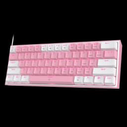 Redragon K617 Fizz 60% Wired RGB Gaming Keyboard, 61 Keys Hot-Swap Compact Mechanical Keyboard Red Switch