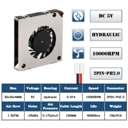 3cm 30mm fan 30x30x4mm 3004 5V 0.20A miniature ultra-thin blower, used for side-blowing heat dissipation of projector flat panel