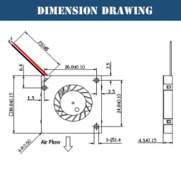 3cm 30mm fan 30x30x4mm 3004 5V 0.20A miniature ultra-thin blower, used for side-blowing heat dissipation of projector flat panel