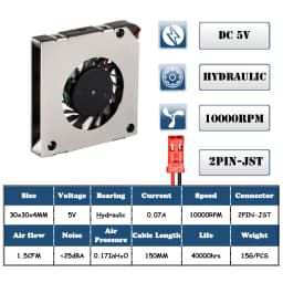 3cm 30mm fan 30x30x4mm 3004 5V 0.20A miniature ultra-thin blower, used for side-blowing heat dissipation of projector flat panel