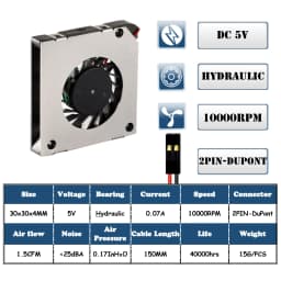 3cm 30mm fan 30x30x4mm 3004 5V 0.20A miniature ultra-thin blower, used for side-blowing heat dissipation of projector flat panel