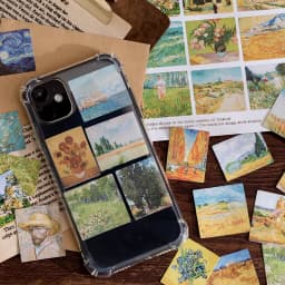 45pcs/lot Van Gogh Famous paintings Mini Box Stickers Vintage Paper Stationery Sticker Set For Diy Scrapbook Card Making Craft