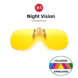 VIVIBEE Polarized Flip Up Clip On Sunglasses for Glasses Men Oversized Driving UV400 Mirror Red Fishing Night Vision Eyeglasses