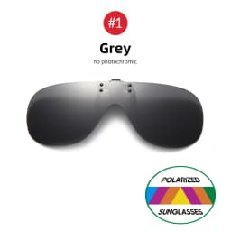 VIVIBEE Polarized Flip Up Clip On Sunglasses for Glasses Men Oversized Driving UV400 Mirror Red Fishing Night Vision Eyeglasses
