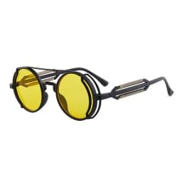 Classic Gothic Steampunk Sunglasses Luxury Brand Designer High Quality Men and Women Retro Round Pc Frame Sunglasses
