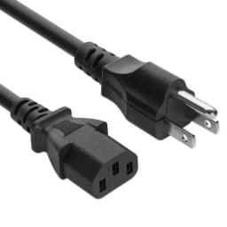 1.5m 5FT 3 Pin 60C 300V US Plug Universal Power Cord Cable For NEMA 5-15P To IEC320C13 Black PWC75A150US For 200-300W